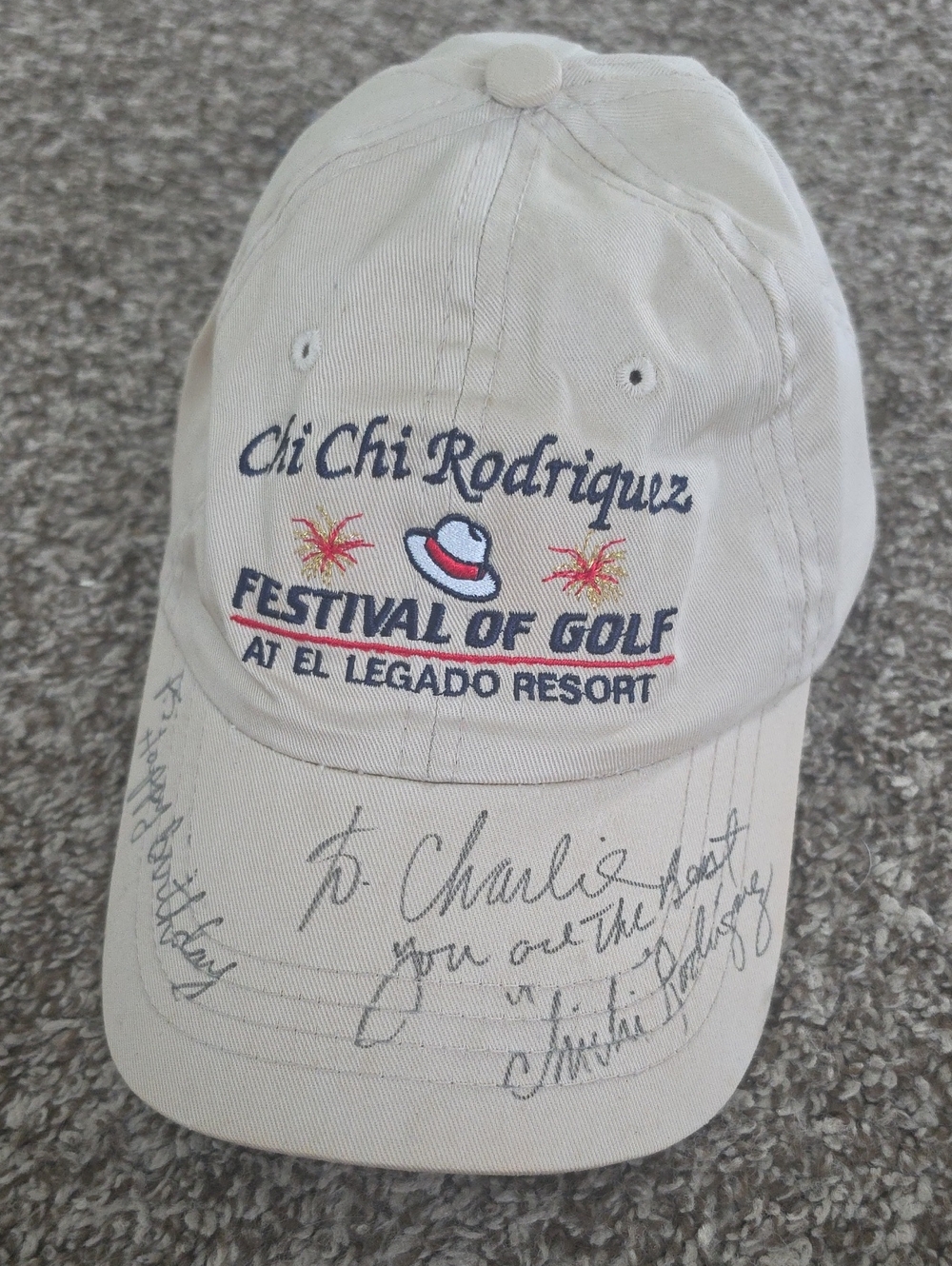 Chi Chi Rodriguez Festival of Golf Beige Baseball Cap